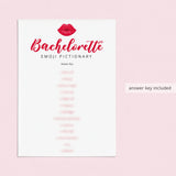 Emoji Pictionary with Answers Bachelorette Game Printable