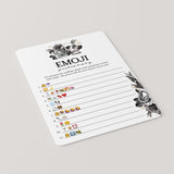 Goth Bridal Shower Emoji Game with Answer Key Printable