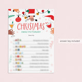 Let's Get Lit Christmas Party Emoji Game with Answers Printable