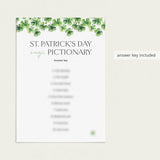 Emoji Pictionary for St Patricks Day Party Printable