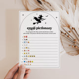 Wicked Witch Bachelorette Emoji Pictionary Game with Answers Printable