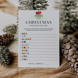 Minimal Christmas Game Emoji Pictionary with Answers Printable