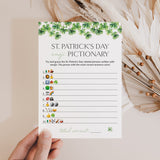 Emoji Pictionary for St Patricks Day Party Printable