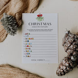 Minimal Christmas Game Emoji Pictionary with Answers Printable