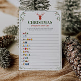 Christmas Emoji Pictionary Game with Answers Printable