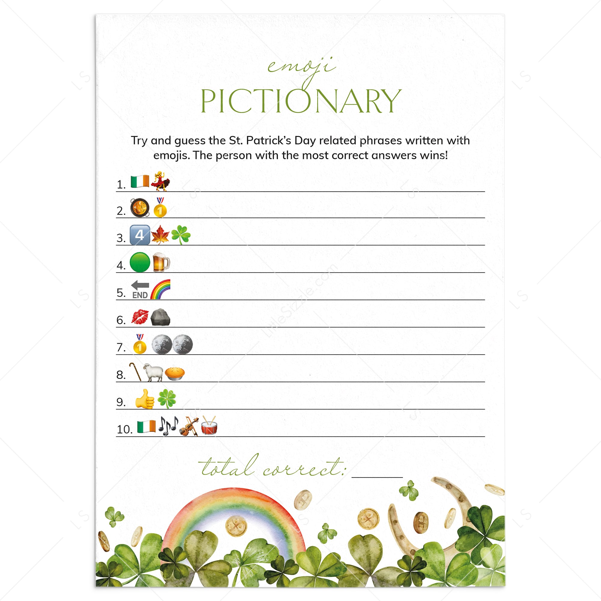 St Patricks Emojis Game Download by LittleSizzle