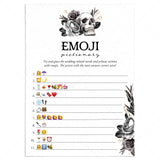 Goth Bridal Shower Emoji Game with Answer Key Printable by LittleSizzle