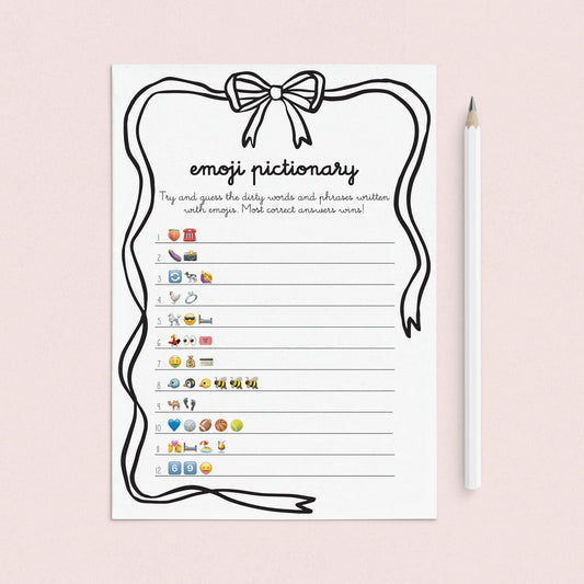 Dirty Emoji Pictionary Answers Included PDF Download by LittleSizzle