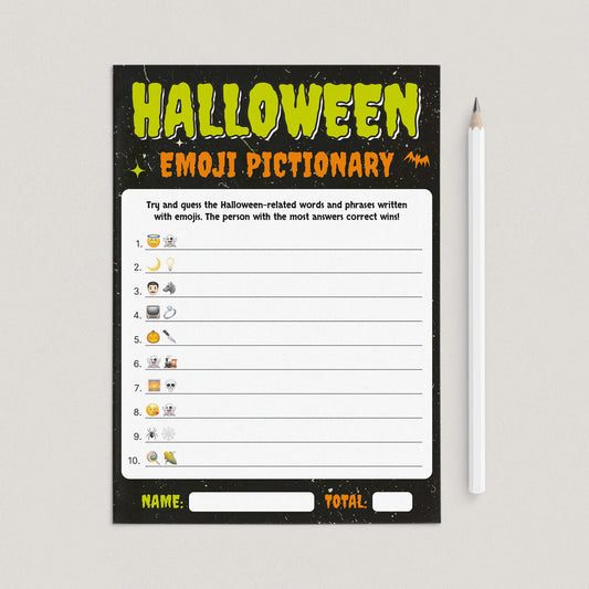 Halloween Emojis Game Printable | Monster Theme by LittleSizzle