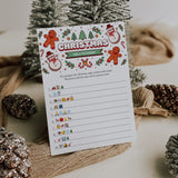Printable Christmas Emoji Pictionary Game Card with Answers