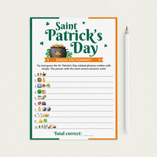 St Patricks Day Emoji Game Answers Included by LittleSizzle