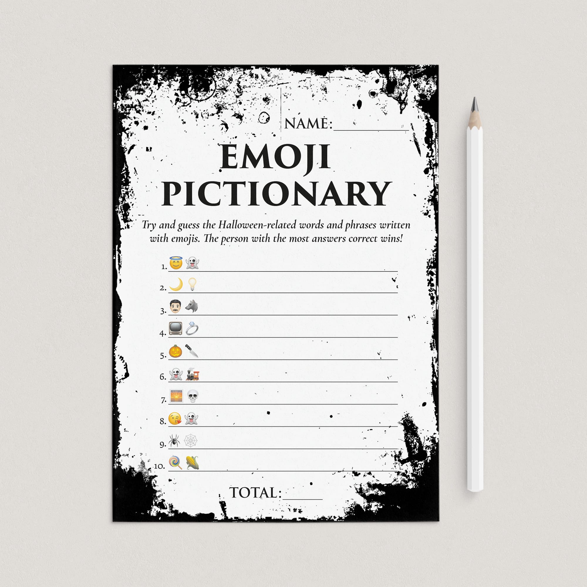 Halloween Emoji Pictionary Quiz Answers Included by LittleSizzle