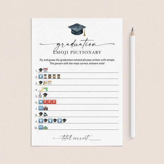 Graduation Emoji Pictionary Answers PDF Included by LittleSizzle