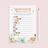 Spring Emoji Pictionary with Answers Printable by LittleSizzle