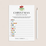 Minimal Christmas Game Emoji Pictionary with Answers Printable by LittleSizzle