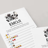 Goth Bridal Shower Emoji Game with Answer Key Printable