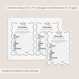 Wavy Border Grad Party Games Bundle Printable
