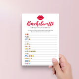 Emoji Pictionary with Answers Bachelorette Game Printable