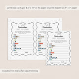 Graduation Emojis Game with Answers Printable Wavy Border