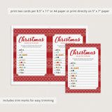 Christmas Emojis Game with Answer Key Printable