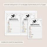 Wicked Witch Bachelorette Emoji Pictionary Game with Answers Printable