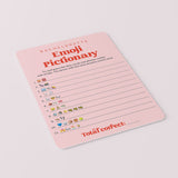 Bachelorette Emoji Pictionary Game Printable Pink and Red