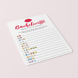 Emoji Pictionary with Answers Bachelorette Game Printable