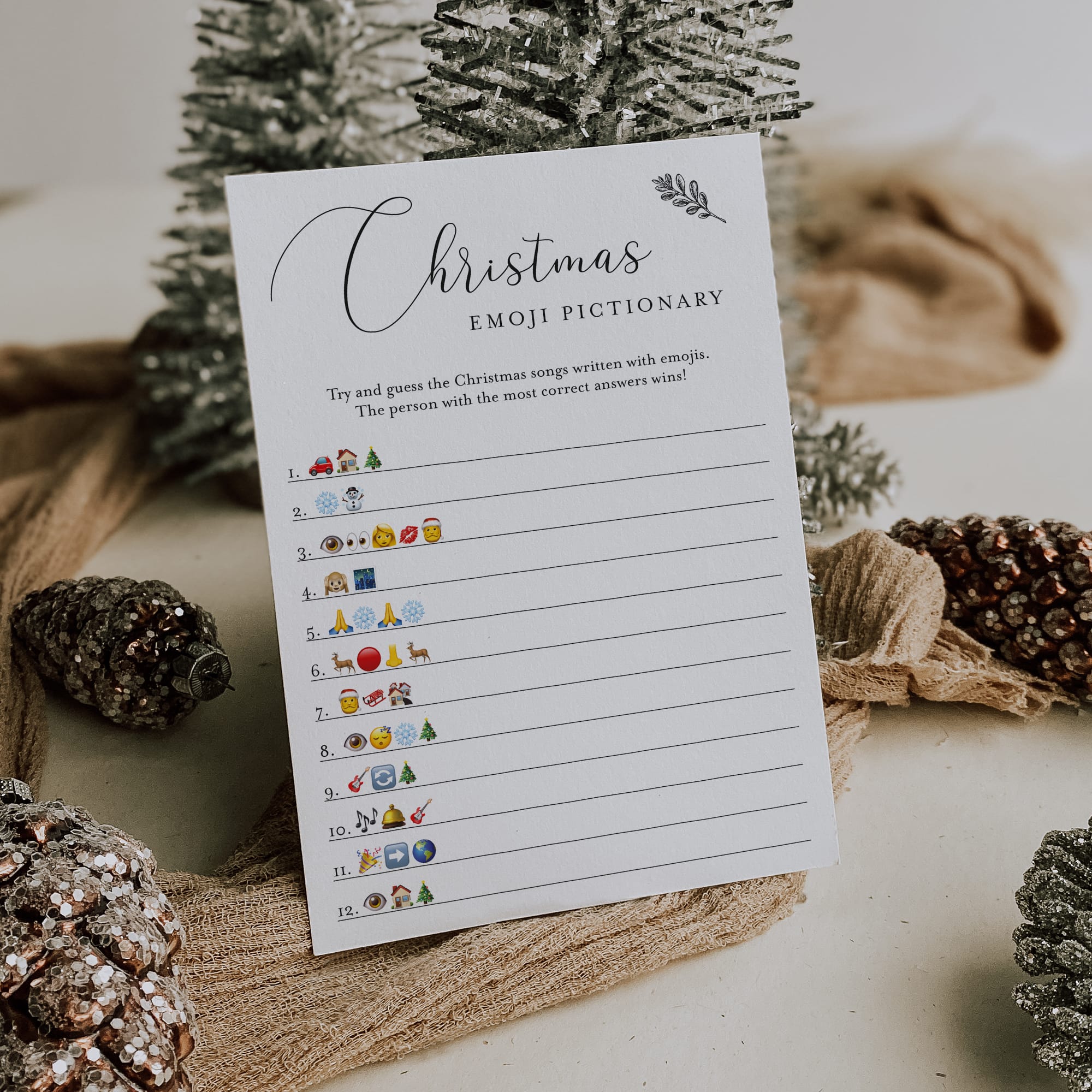 Kraft Christmas Game Emoji Pictionary Printable | Instant Download ...