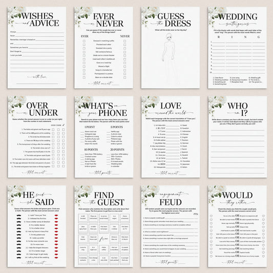 Floral Engagement Party Games Printable by LittleSizzle