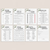 Engagement Party Games for Couples Printable White Floral by LittleSizzle