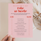 Ever or Never Galentines Game Printable