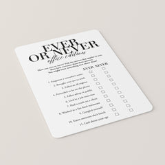 Ever or Never Office Party Icebreaker Game Printable