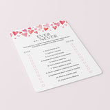Galentine's Day Ever or Never Printable Game