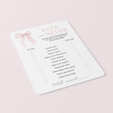 Baby's First Birthday Party Game Ever or Never Printable Pink Bow