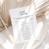 Never Have I Ever Icebreaker Game Printable