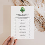 Printable Family Reunion Icebreaker Game Ever or Never