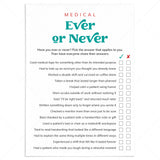 Medical Game Ever or Never Printable by LittleSizzle