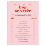 Ever or Never Galentines Game Printable by LittleSizzle