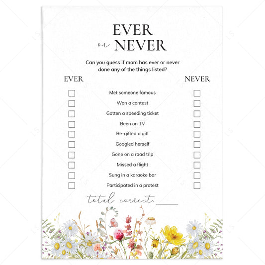 Mother's Day Ever or Never Game Has Mom Ever Printable by LittleSizzle