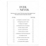 Ever or Never Office Edition | Printable Office Party Game Cards by LittleSizzle