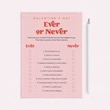 Ever or Never Galentines Game Printable by LittleSizzle