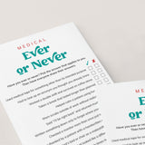Medical Game Ever or Never Printable