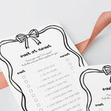 Adult Party Game Ever or Never Coquette Theme