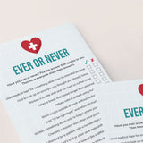 Nurse Party Game Never Have I Ever Printable