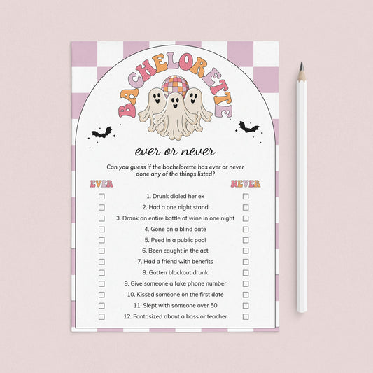 Retro 70s Halloween Bachelorette Game Ever or Never by LittleSizzle