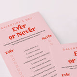 Ever or Never Galentines Game Printable