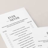 Book Club Party Game Ever or Never Printable