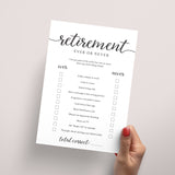Retirement Ever or Never Game Printable