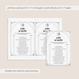 Boho Mystic Hens Night Game Ever or Never Printable