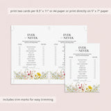 Mother's Day Ever or Never Game Has Mom Ever Printable